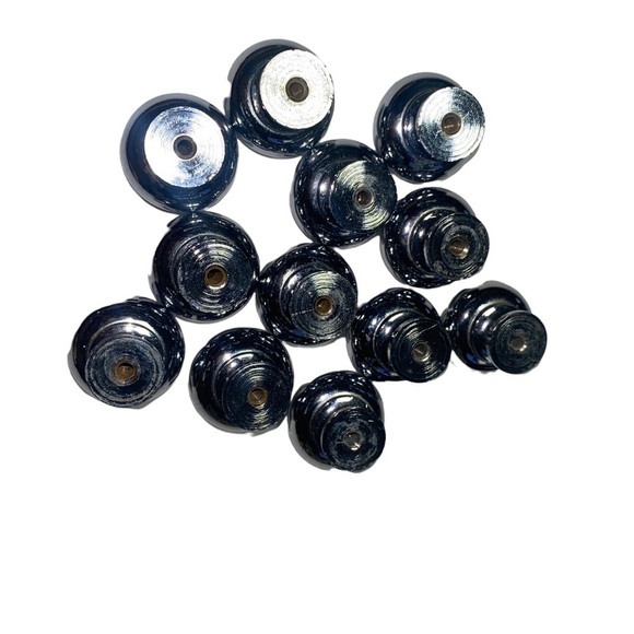 ROUND Silver Knobs Lot of 12 kitchen cabinet drawer bath - Picture 3 of 3